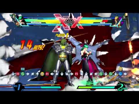 UMVC3 Morrigan Soul Drain Combo with missiles and psyonic blaster