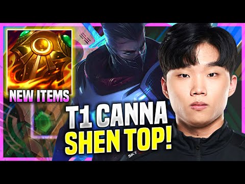 CANNA PICKS SHEN WITH NEW ITEM SUNFIRE AEGIS! - T1 Canna Plays Shen Top vs Irelia!