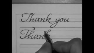 how to write in cursive - 5 ways to  write thank you