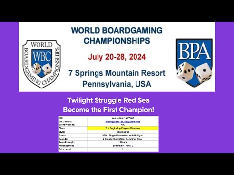 Preview of Twilight Struggle Red Sea, World Boardgaming Championship Event