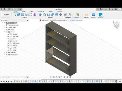 Crafting a Custom Bookcase: Fusion 360 Design & Build (Step-by-Step Tutorial)