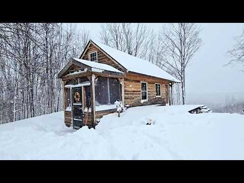 22 Inches in 24 Hours! Snowstorm Hits Our Off-Grid Cabin