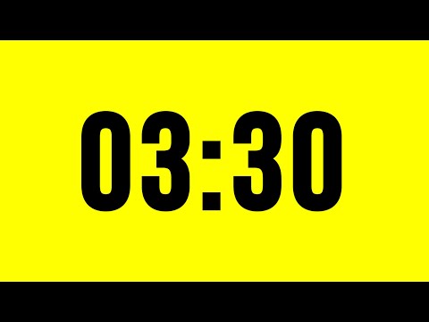 3 Minute 30 Second Timer Countdown No Music With Alarm