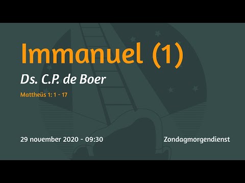 Zondagmorgendienst Mattheüs 1 - Ds. C.P. de Boer