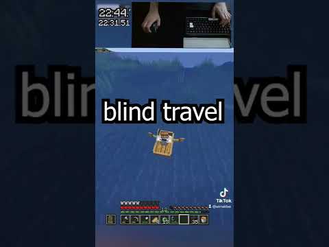 Unbelievable blind travel in Minecraft! #mindblown