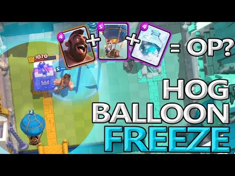 NEW HOG BALLOON FREEZE DECK!!! IMPOSSIBLE - CLASH ROYALE #CLASHKING.