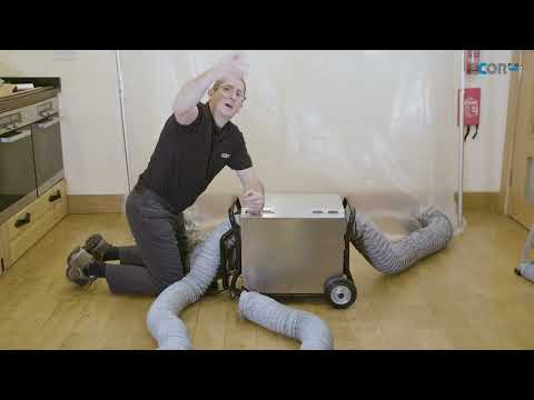 How the best dehumidifier works for flood drying [operation of the EPD300 RESTO for professionals]