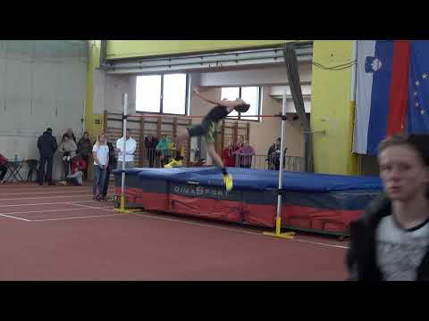 Filip Mrčić (CRO) 208 cm High Jump 1. place Mednarodni miting v dvorani Ljubljana 2018