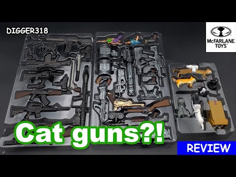 McFarlane Munitions Deluxe Accessory Pack  Momotraro toys 1:12 Cat Guns Action Figure Toy Review 4K