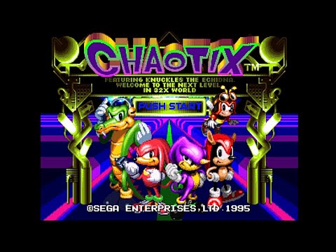 Knuckles Chaotix Playthrough - All Chaos Rings Collected - Normal Special Stages & Wireframe SS
