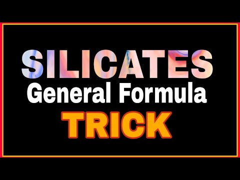 Trick | Silicates |General formula |CSIR NET & Gate chemistry |