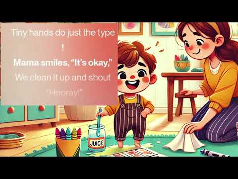 Oops! I Spilled My Juice 🍹 | Clean-Up Song for Kids #NurseryRhymes #KidsSongs #hygienesong