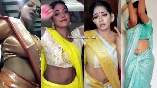 Reshma pasupuleti tamil tv actress hot saree dance
