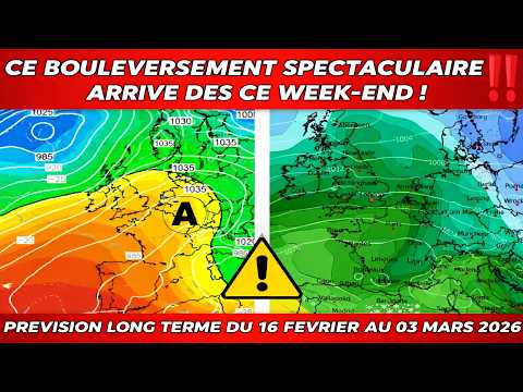 CE BOULEVERSEMENT SPECTACULAIRE ARRIVE DES CE WEEK-END  !  PRÉVISION MÉTÉO LONG TERME