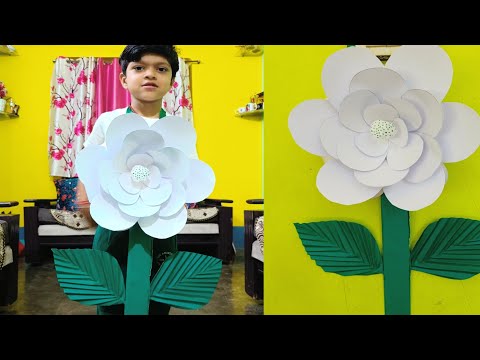 How to make Jasmine flower from chart paper//Jasmine flower template//flower day craft//Diy jasmine