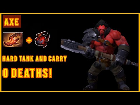 AXE Offlane,0 DEATHS. Hard Tank 50+armor. #axe #dagger #blink