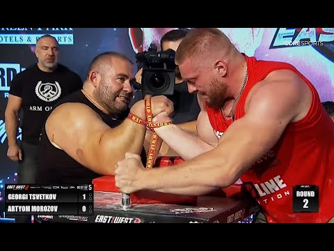 Georgi Tsvetkov vs Artyom Morozov 3-0. Armwrestling