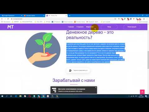 Пред Старт! Money Tree мин вход 400 руб Возврат с первого партнера!