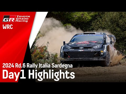 WRC 2024 第6戦ラリー・イタリア ToyotaGazooRacingチームのDay1ハイライト動画
