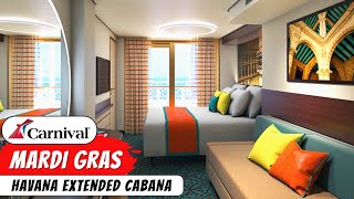 Carnival Mardi Gras | Havana Extended Cabana Full Walkthrough Room Tour & Review 4K