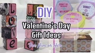 3 Easy DIY Valentine's Day GIFT IDEAS for him or her including Date Night Gift Box and more