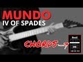 Mundo - IV of Spades Guitar Chords + OUTRO Lead