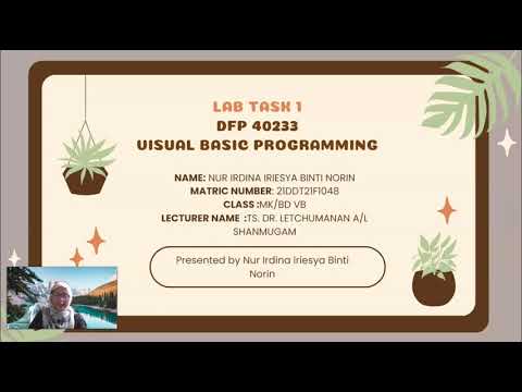 Dfp40233 Visual Basic Programming Lab Task 1