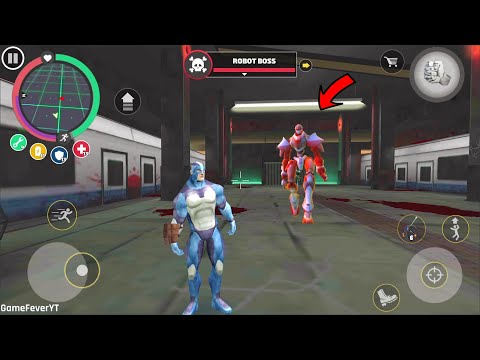 Rope Hero: Vice Town 6.5.3 Update - (New Arena Underground Tunnel) Rope Hero Fight from Robot Boss