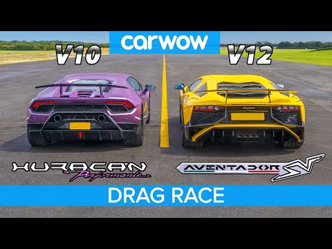 Lamborghini Aventador SV v Huracan Performante  - DRAG RACE, ROLLING RACE & BRAKE TEST