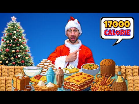 Sono Sopravvissuto alla gigantesca DIETA di BABBO NATALE - (17000 Calorie)