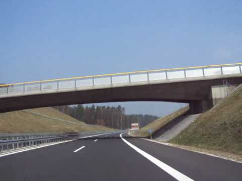 Autobahnfahrt vom Rastplatz Coburg bis zur Abfahrt Rödental/Sonneberg