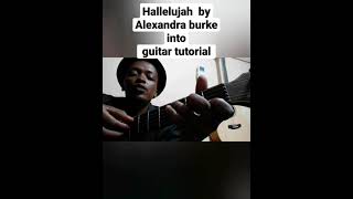 how to play Hallelujah by Alexandra Burke intro on guitar tutorial for beginners