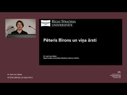 "Pēteris Bīrons un viņa ārsti". Dr.med. Ieva Lībiete