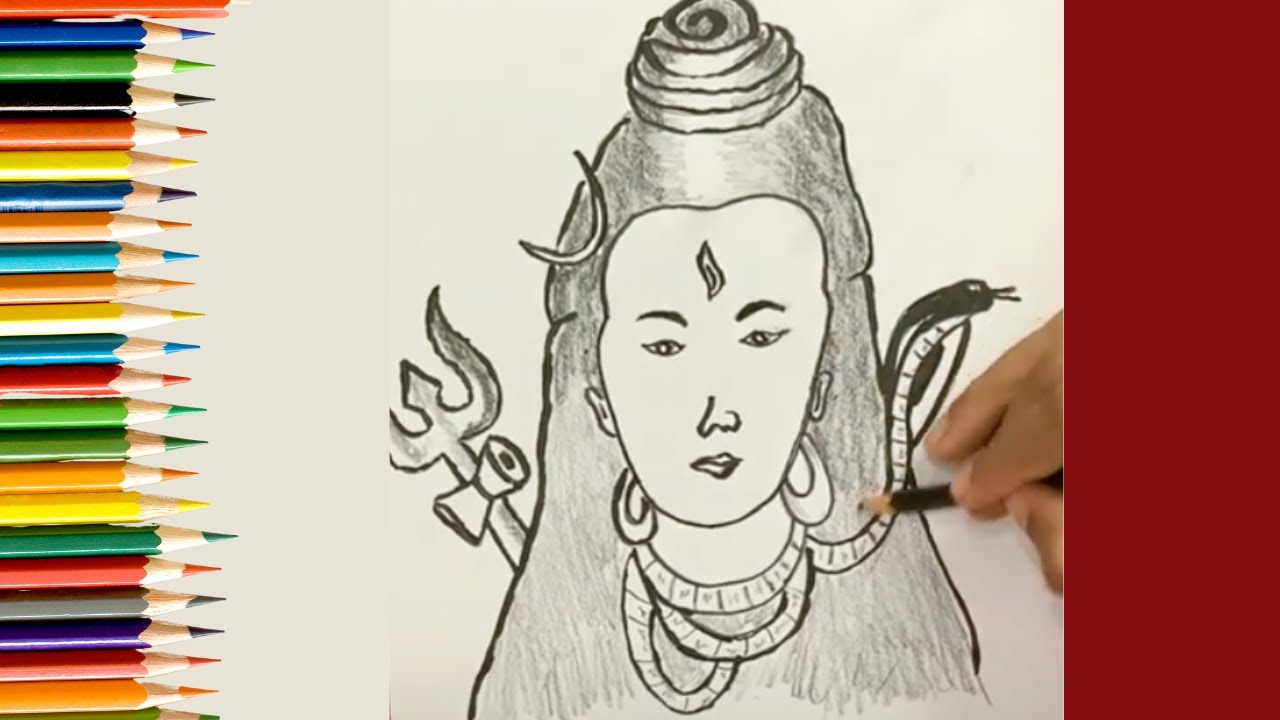 How to draw Lord Shiva | Easy drawing of Lord Mahadev | Step by Step Lord Shiva drawing