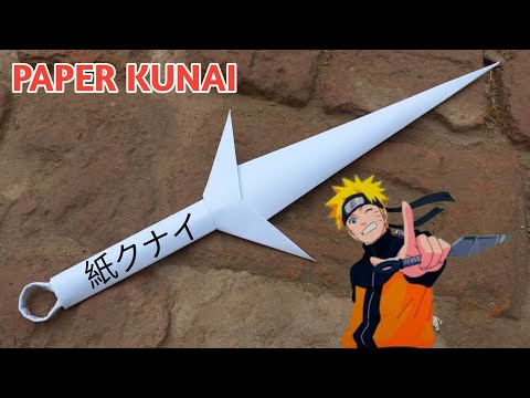 How to make paper kunai knife | origami paper knife