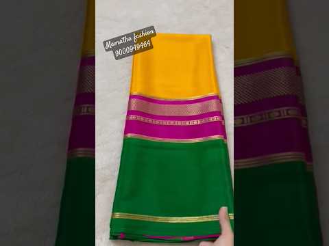 3D Pattern Pure Mysore silk sarees//Silk Mark certified//Price:10600/-120gsm thickness/no 9000949464