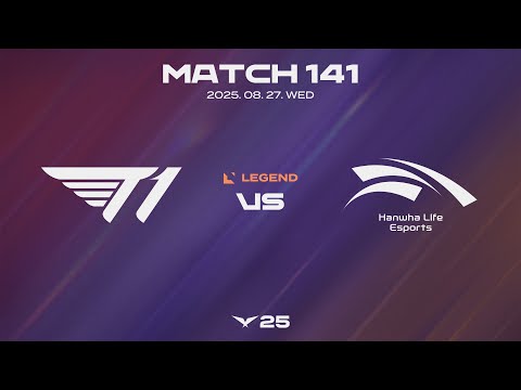T1 vs HLE | Match 141 Highlights | 08.27 | 2025 LCK