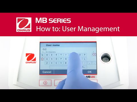 Zarządzanie użytkownikami w Wagosuszarkach OHAUS MB90