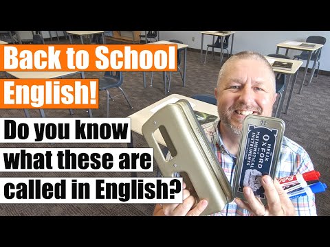A Back to School English Lesson Do You Know What These School Items are Called in English