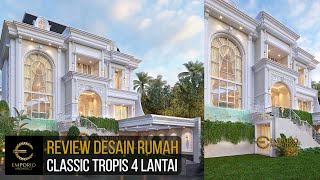 Video Desain Rumah Klasik 4 Lantai Ibu Agustina di  Sentul City, Bogor, Jawa Barat