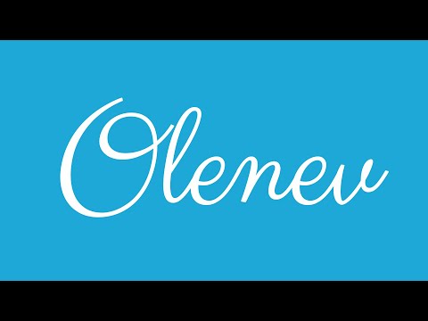 Learn how to Write the Name Olenev Signature Style in Cursive Writing