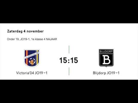 VOORSPEL DE EINDSTAND?  Victoria'04 JO19-1 VS Blijdorp JO19-1