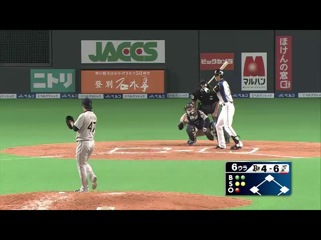 ヒットをねらえ!! ファイターズ・岡ひろみ vs. バファローズ・安達 2014/3/30 F-Bs