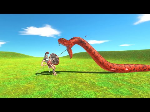 Giant Red Anaconda vs All Human Unit - Animal Revolt Battle Simulator