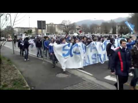 CORTEO DI CONTESTAZIONE DELLA CURVA NORD BRESCIA