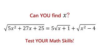 This Radical Equation Looks Impossible - Until You See This Trick