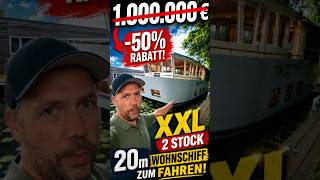 XXL Hausboot / Wohnschiff 2 Stock 20m Autark wohnen und FAHREN #hausboot #Wohnschiff #wohntraum