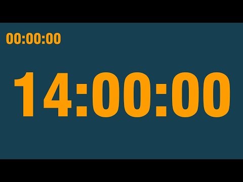 14 hour timer (play at 0.5x speed) (with end alarm, time elapsed and progress bar)