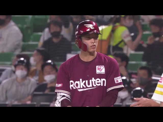 【4回表】イーグルス・辰己 一二塁間を抜けるタイムリーを放ち追加点!! 2021/5/5 H-E