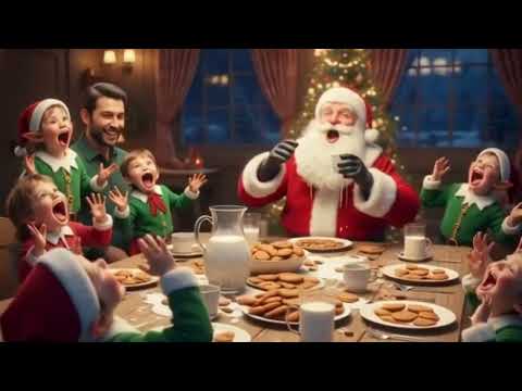 A Fábrica do Papai Noel, com magia, movimento, duendes trabalhando